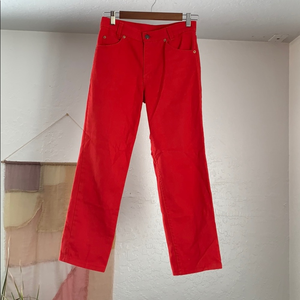 Vintage red high water white tab Levi’s 1960s/70s